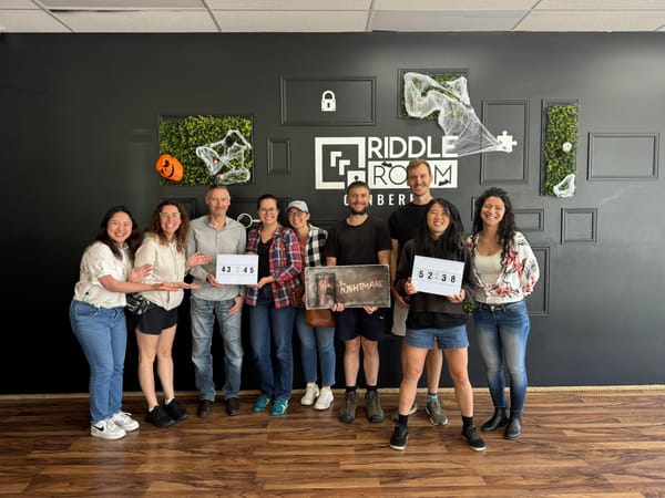Sequeira lab social: a team outing to solve puzzles outside of the lab!