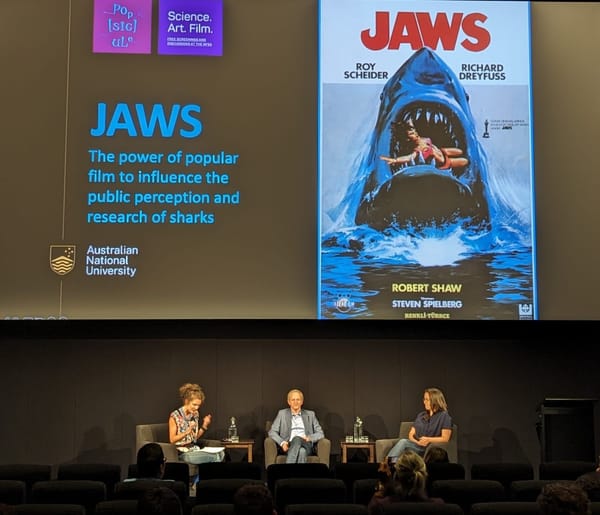 Our post-doc Hannah Calich helps discern fact from fiction: 'Jaws' discussed!