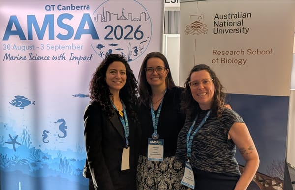Sequeira Lab helps lead AMSA 2026 and showcase ANU Marine Science